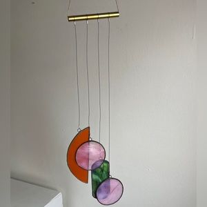 Handmade stained glass window hanging art